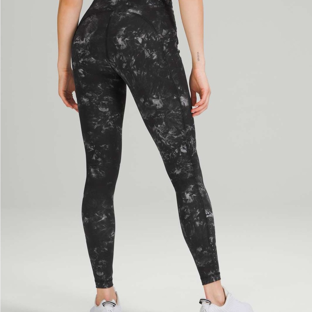 Lululemon Athletica Black Marble Leggings